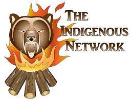 The Indigenous network logo - bonfire with a lion's head in it